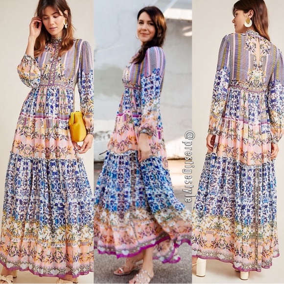 Anthropologie Dresses & Skirts - Anthropologie Bhanuni Jyoti Anastasia Maxi Dress Size 2 New w Tags